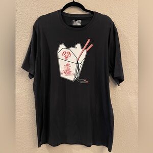Under Armour Black Tee with Chinese Takeout Graphic